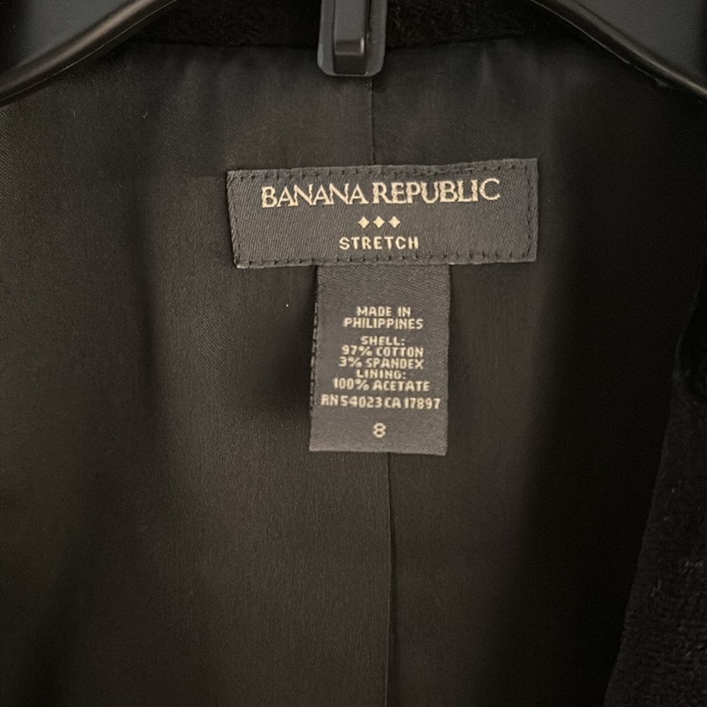 Banana Republic Black Velvet Blazer - Picture 3 of 7